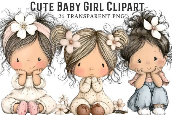 Download Cute Baby Girl Clipart - Premium Resources