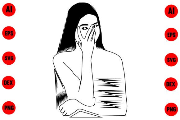 Download Woman Faces Modern Line Art - Premium Bundle