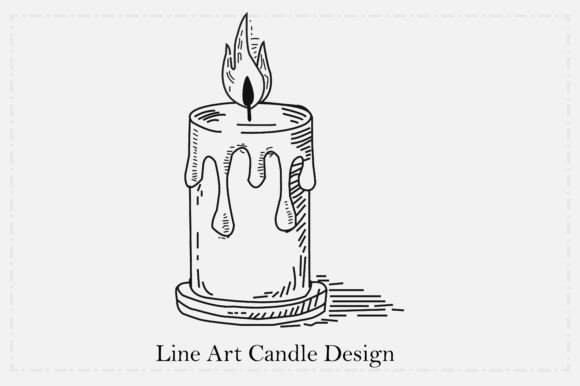 Download Modern Line Art Candle Design - Modern line Collection