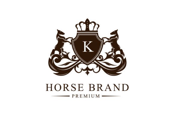 Download Horse Heraldry Emblem Modern Line Logo - Premium Bundle