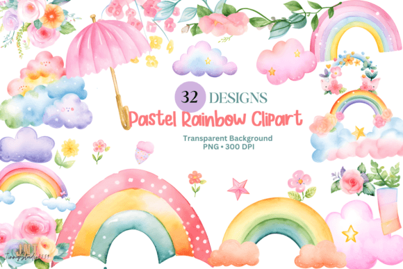Download Pastel Rainbow Clipart - Pastel rainbow clipart Collection
