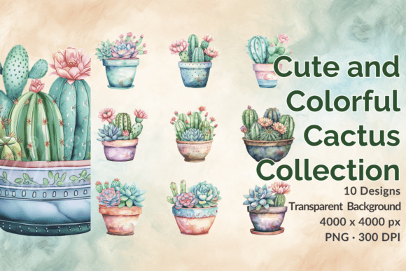 Download Watercolor Cactus &amp; Succulent Clipart - Premium Resources