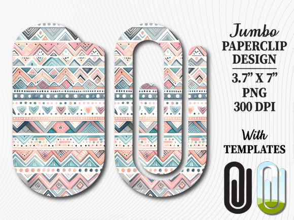 Download Boho Tribal Pattern Jumbo Paperclip PNG - Premium Resources