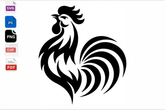 Download Rooster SVG Clipart Tribal Farm Animal - Tribal Collection
