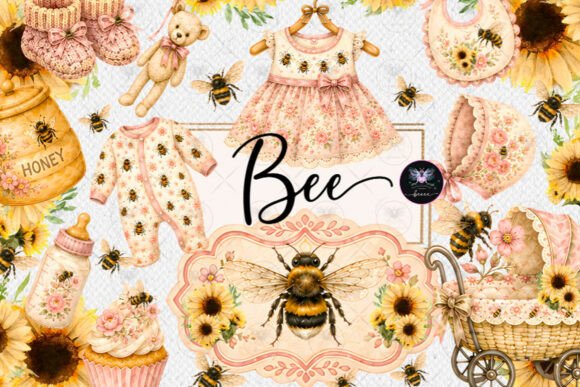 Download Bee Baby Girl Clipart - Baby girl clipart Collection